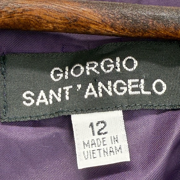 Giorgio Sant’Angelo size 12 Women’s Purple Pleated Hem Dress & Jacket 2Pc Set - Picture 5 of 16